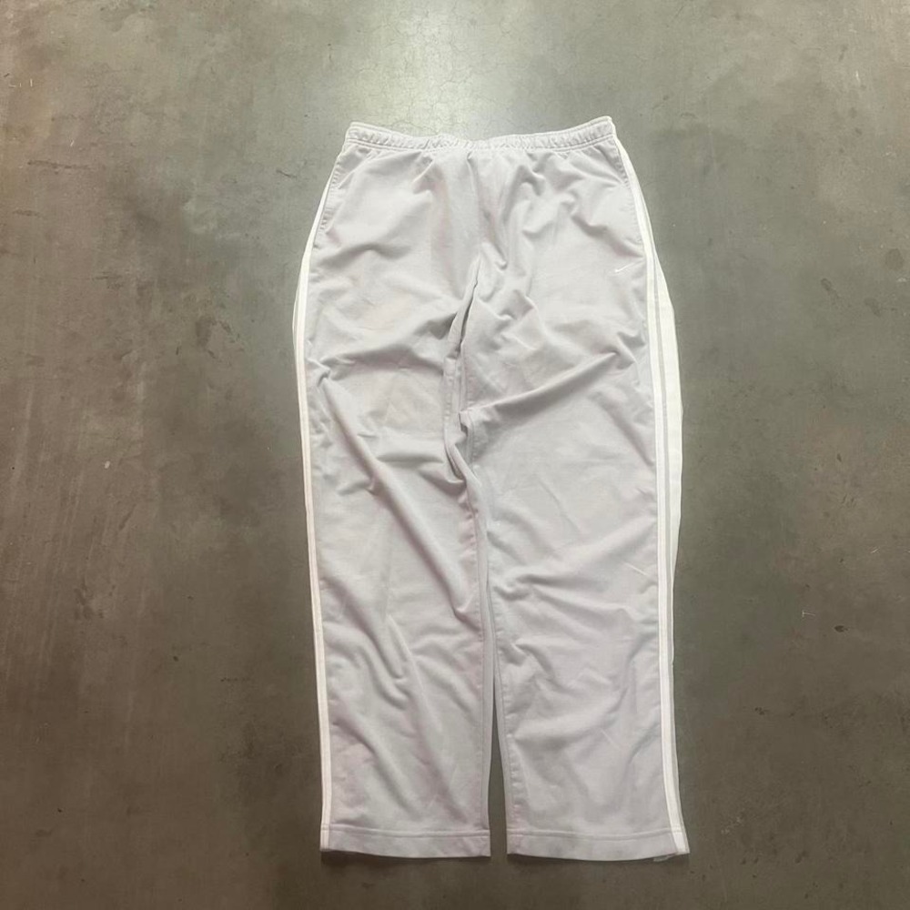 Y2K Nike silver and white stripe men's track pants‎ baggy skater wide leg xl
